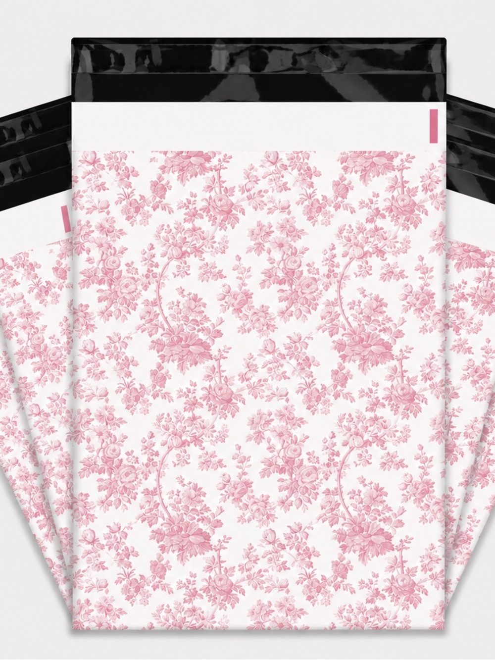 20 Pink French Toile Polymailers 10x13 Floral Shipping Bags Boutique Packaging